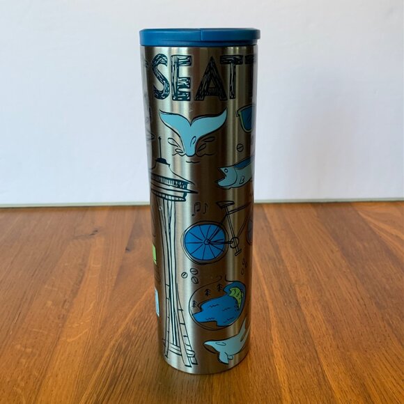 STARBUCKS Been There Series Seattle Stainless Steel Tumbler 2021 16oz Travel Mug - Picture 2 of 7
